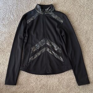 Elegant Black Ski Jacket with Glittering Details